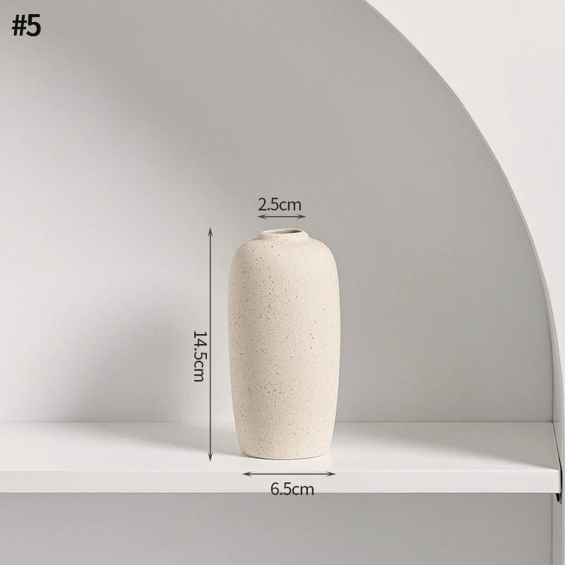 White Ceramic Vase Modern Decorative Vase for Pampas Grass Minimalist Flower Vases for Centerpiece Wedding Office Home Decor