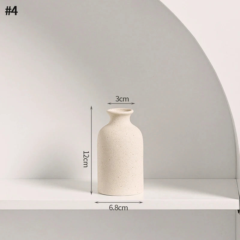 White Ceramic Vase Modern Decorative Vase for Pampas Grass Minimalist Flower Vases for Centerpiece Wedding Office Home Decor