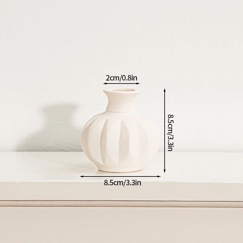 White Ceramic Vase Modern Decorative Vase for Pampas Grass Minimalist Flower Vases for Centerpiece Wedding Office Home Decor