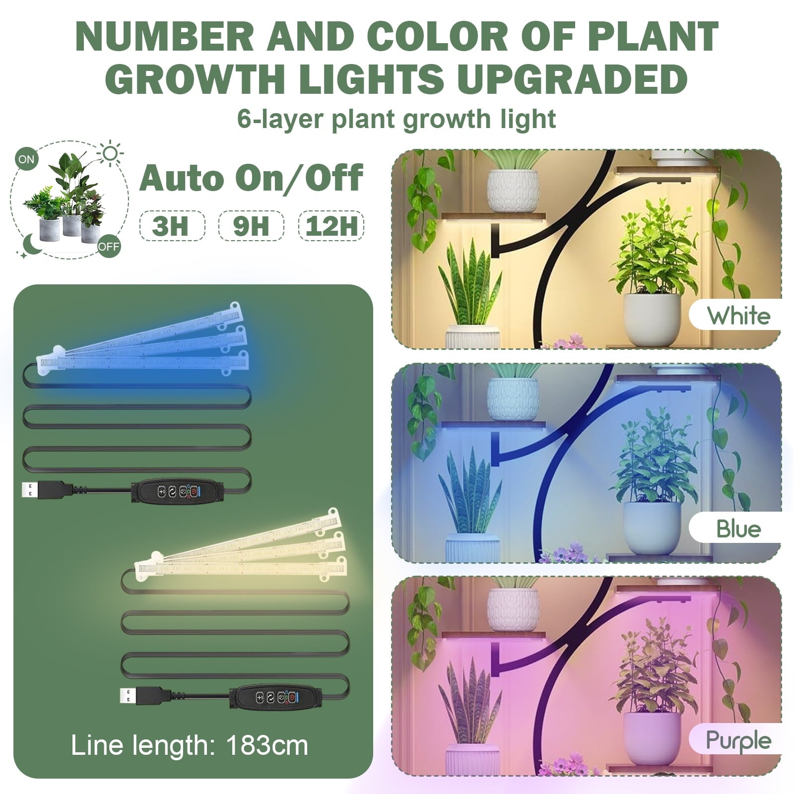 Plant Stand Indoor with Grow Lights, 8 Tiered Indoor Plant Shelf, 60" Tall Plant Stand for Indoor Plants Multiple, Metal Plant Flower Holder, S-Shaped Plant Rack for Home, Patio